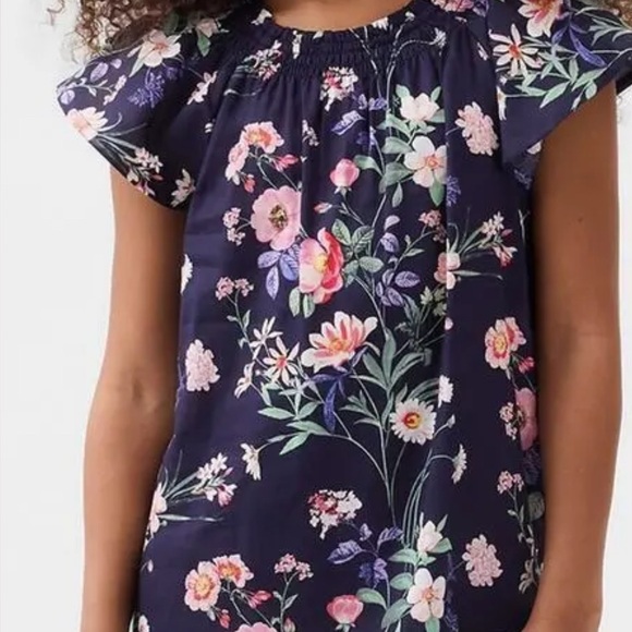 GAP Kids Floral Casual Dress - Navy and Multicolor - Picture 3 of 4